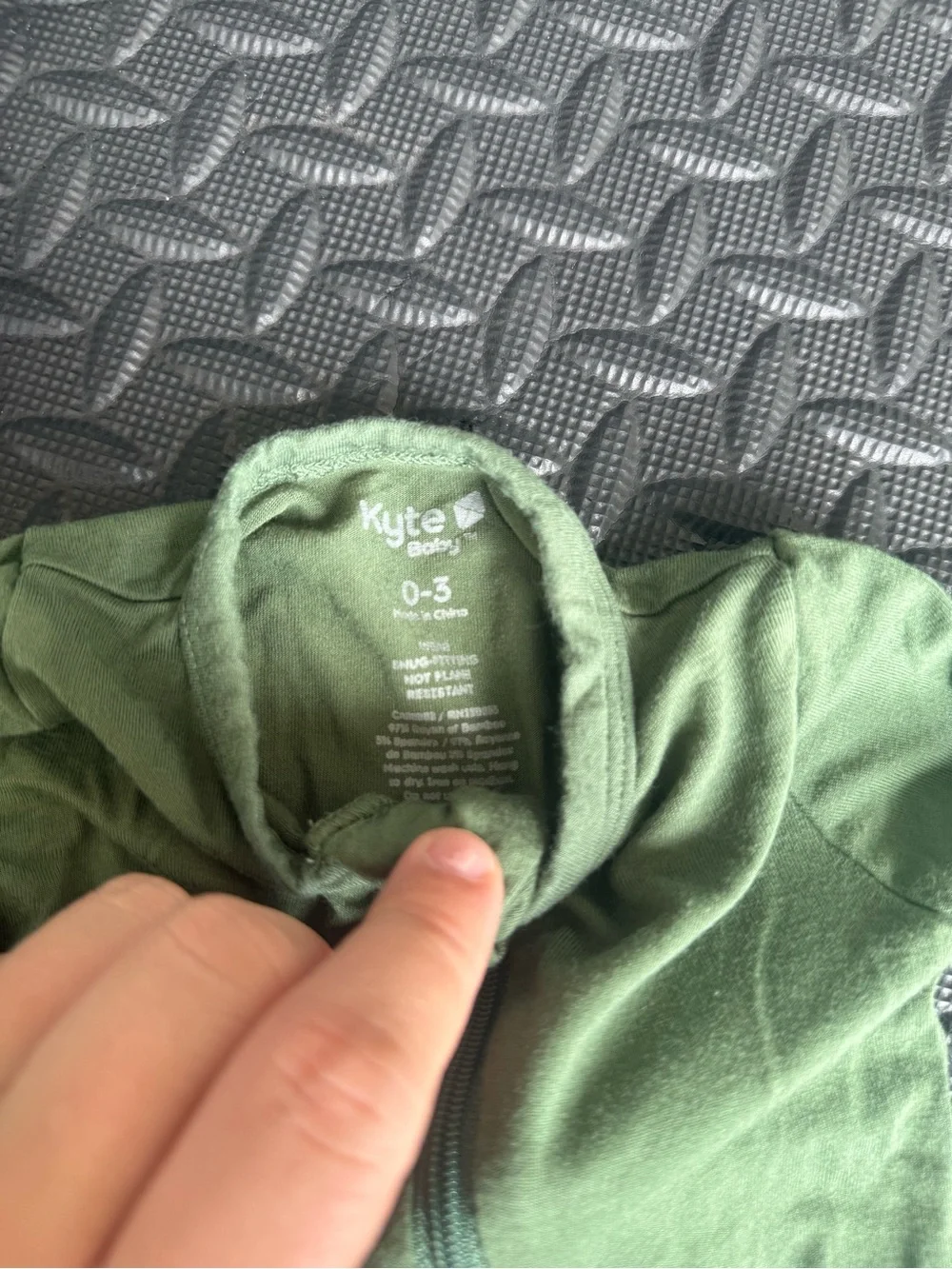 Kyte BABY Olive Green Zipper Footed One-Piece
